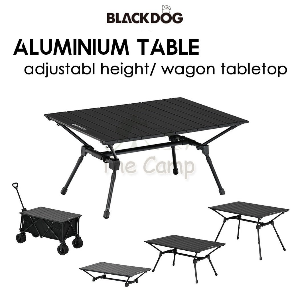 Blackdog Adjustable Aluminium Alloy Folding Table Foldable Wagon Table Top Tabletop Black Tent Pole Tarp Camping Chair