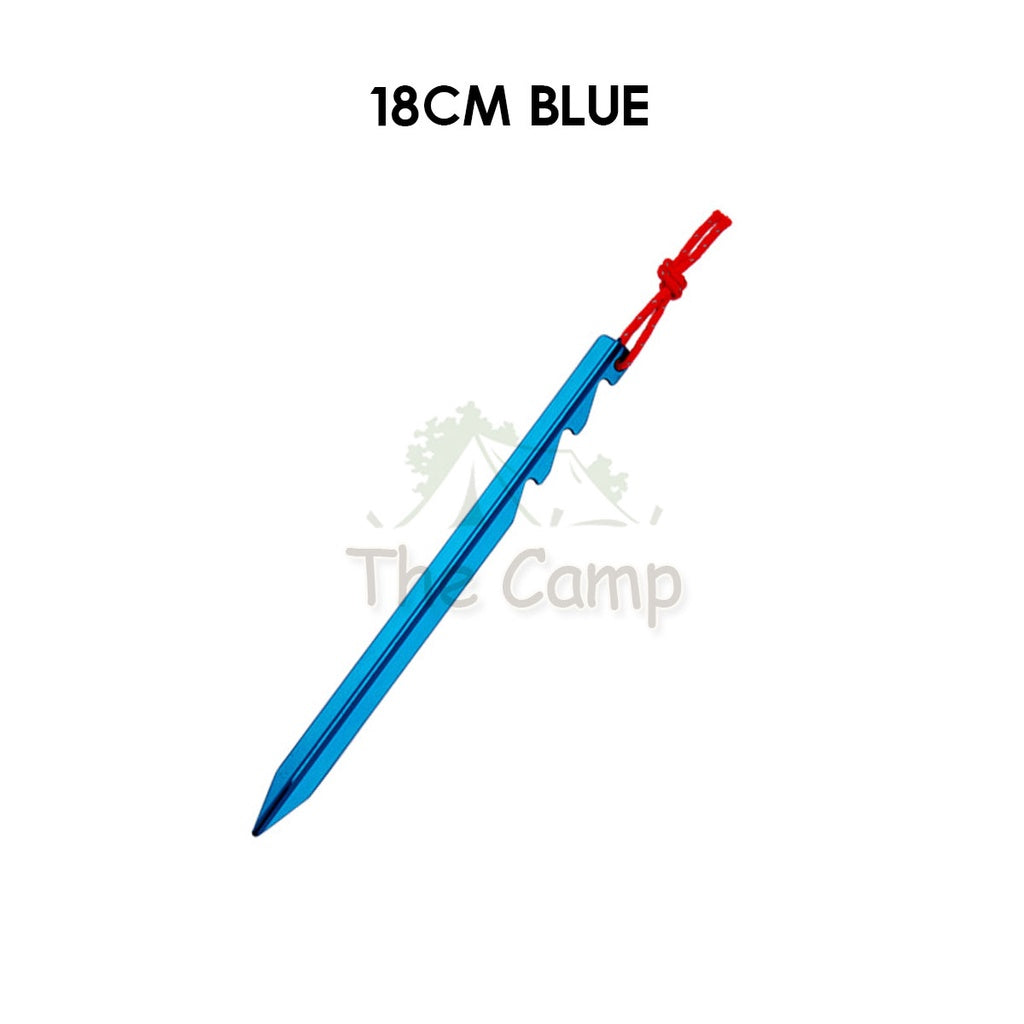 Aluminium Alloy Tent Peg 18cm 23cm with Rope Sand Hexagon Ultralight Stake Camping Sand Flysheet Nail Tarp Awning Beach