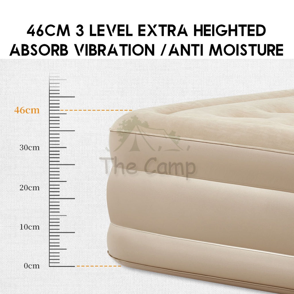 Naturehike Inflation Double Air Bed 46cm with Headrest Pump Mattress Inflatable Tent Bag Pole Nail Peg Tarp CNH22DZ002