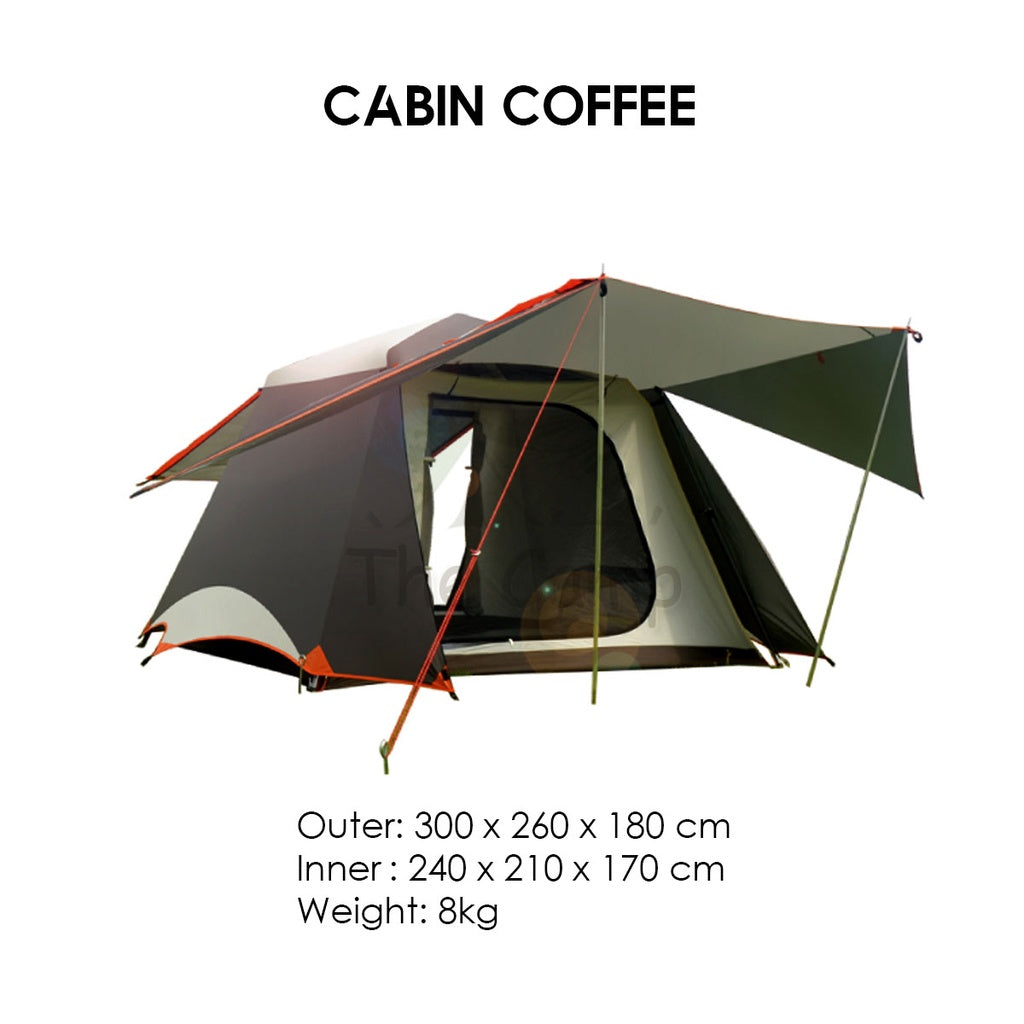 Vidalido Camping Cabin Tent Plus XL Automatic Setup Large Space 2 3 4 People Quick Fast Silver Coated Rainproof UPF50+