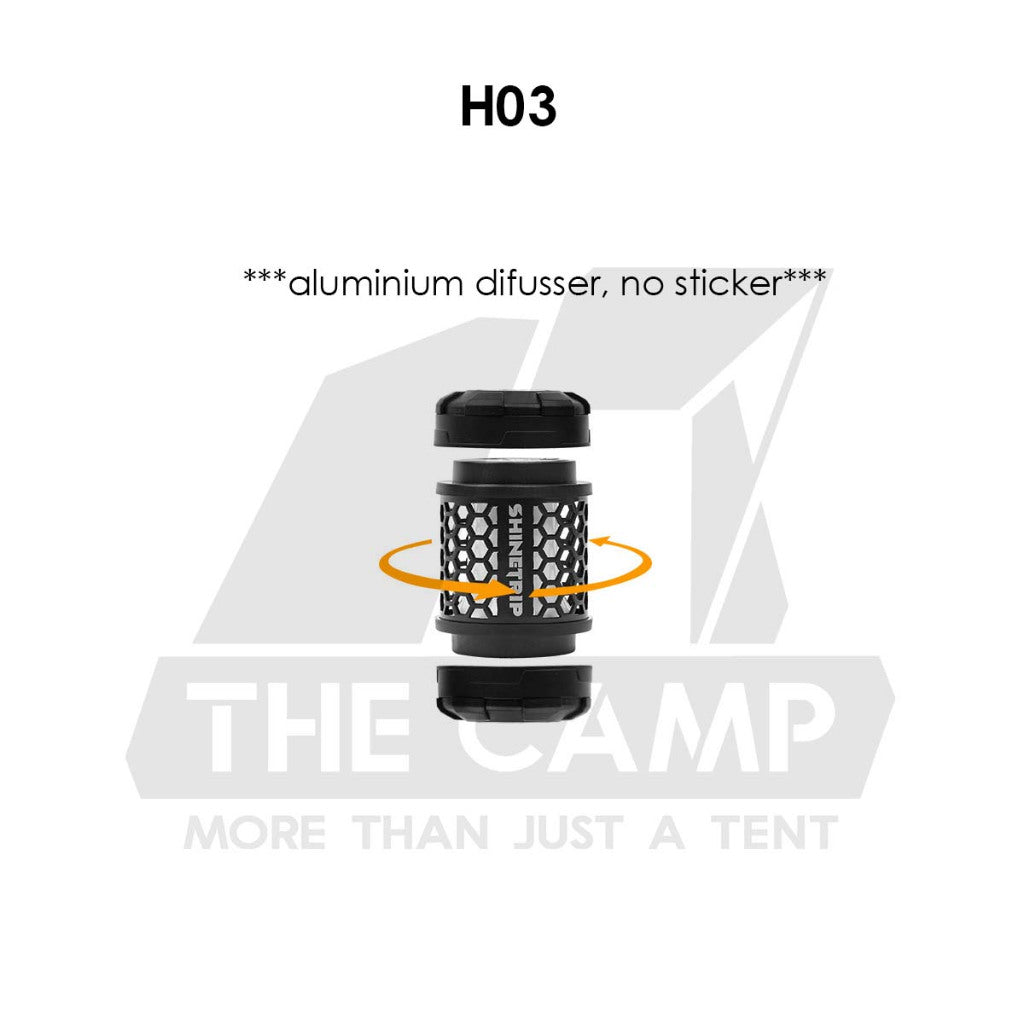 Shinetrip 19 Tornado Light Rotating Lamp Outdoor Camping Tactical Style Free Sticker Tripod Magnet Hanging Lanyard Strap