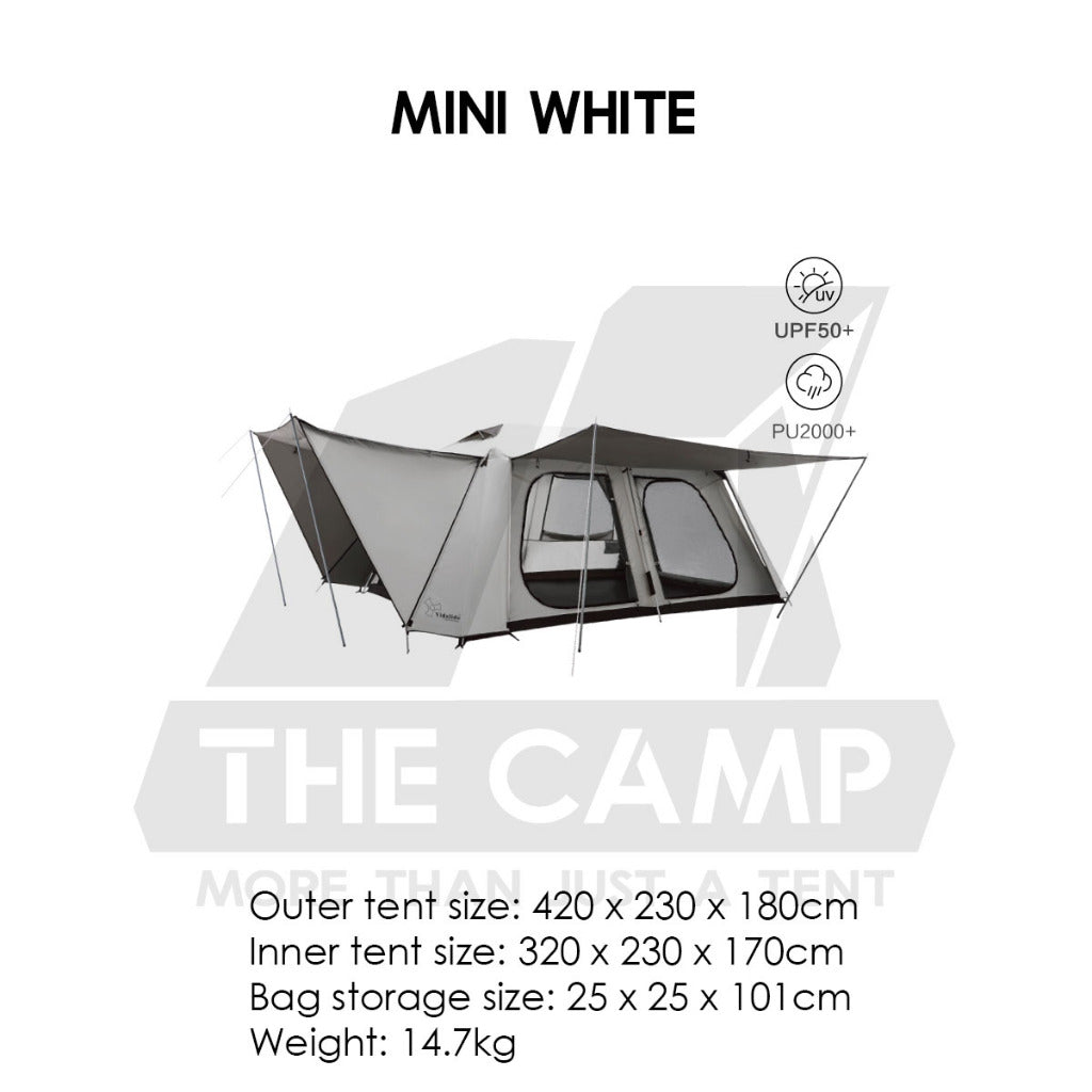 Vidalido Vicore Automatic Tent Large Mini Black White Camping Flysheet Pole Chair Table Rope Bag Rack Bed Mattress Sleep