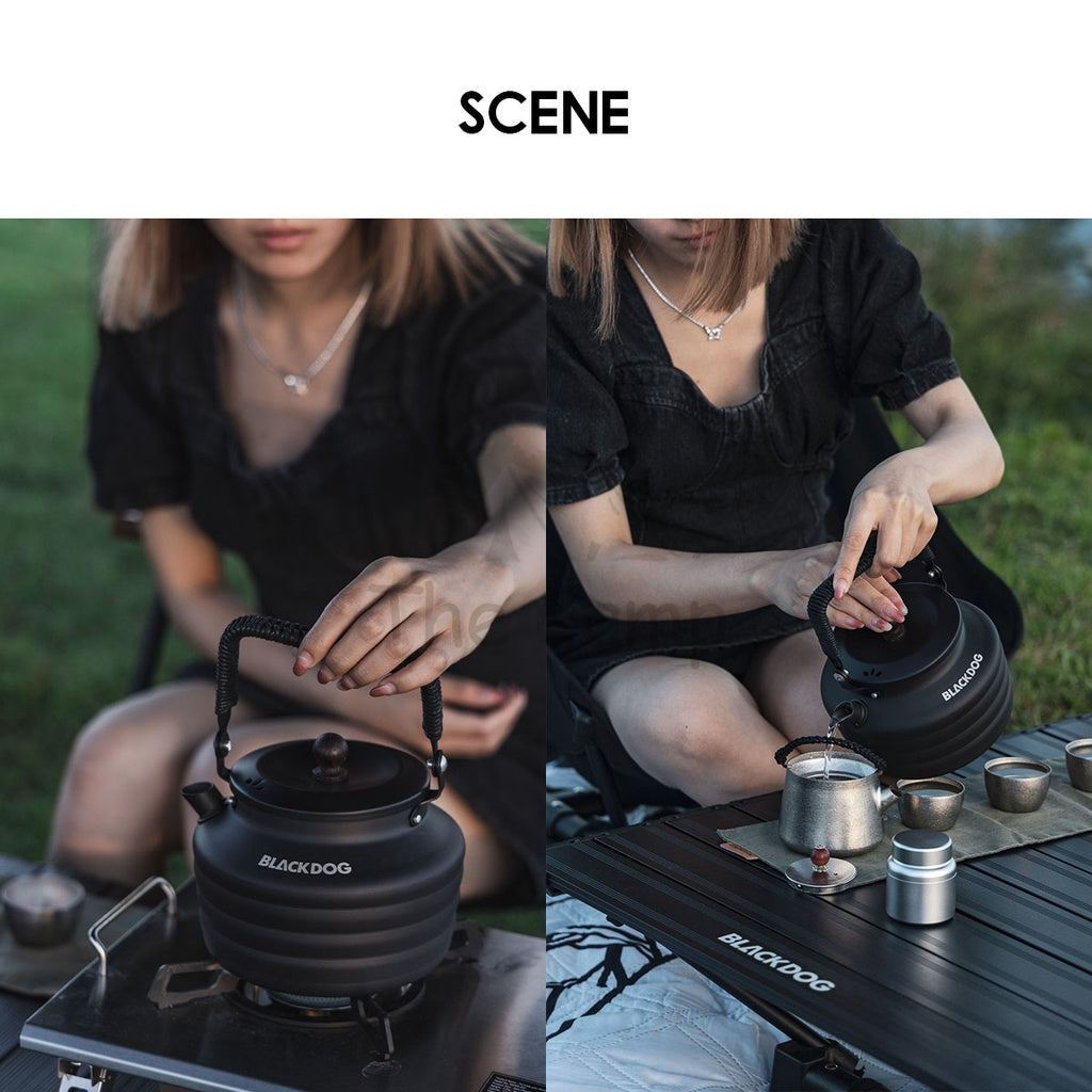 Blackdog Kettle 1.3L Camping Outdoor Water Cerek Aluminum Alloy Black Teko Teapot Plate Stove Sierra Cup BD-CJ002