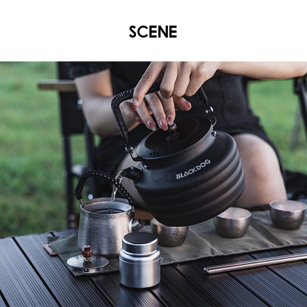 Blackdog Kettle 1.3L Camping Outdoor Water Cerek Aluminum Alloy Black Teko Teapot Plate Stove Sierra Cup BD-CJ002