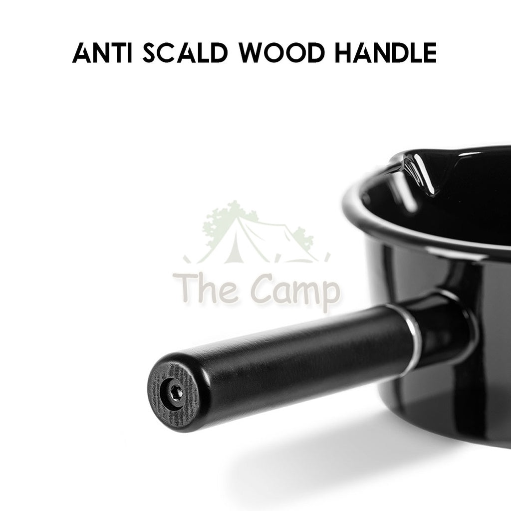 Blackdog Outdoor Enamel Cooking Pot 1L High Temperature Resistant Cook Pan Bowl Plate Cup Kettle BD-YC010