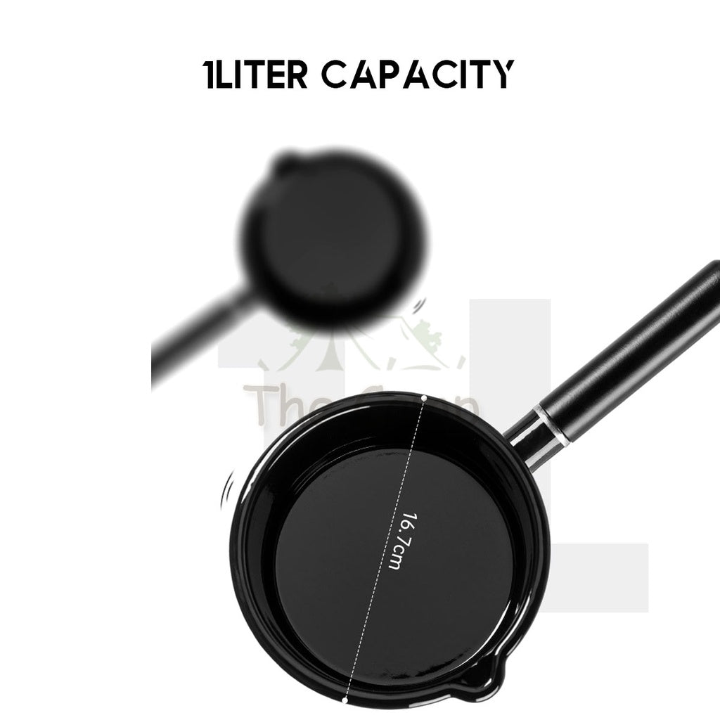 Blackdog Outdoor Enamel Cooking Pot 1L High Temperature Resistant Cook Pan Bowl Plate Cup Kettle BD-YC010