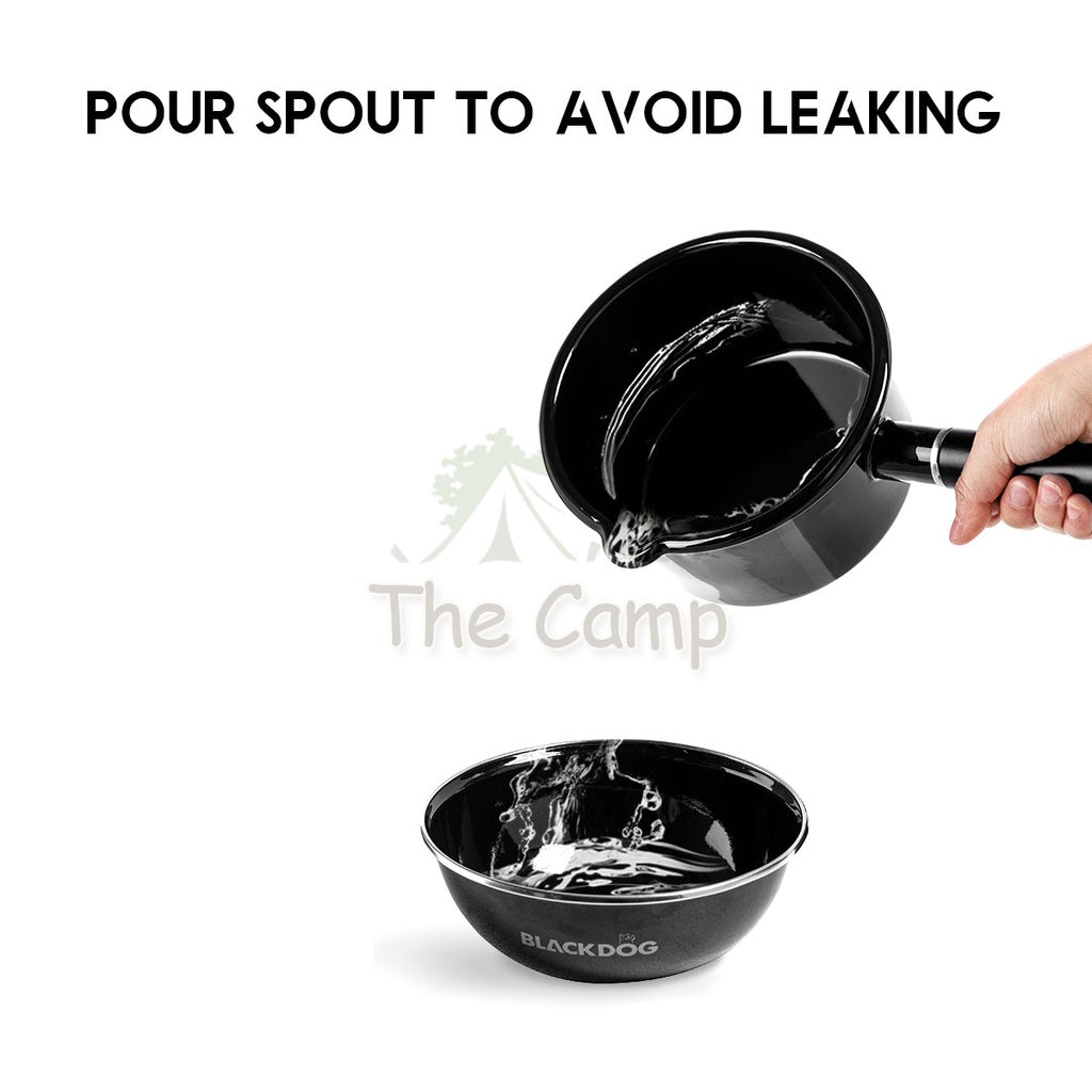 Blackdog Outdoor Enamel Cooking Pot 1L High Temperature Resistant Cook Pan Bowl Plate Cup Kettle BD-YC010
