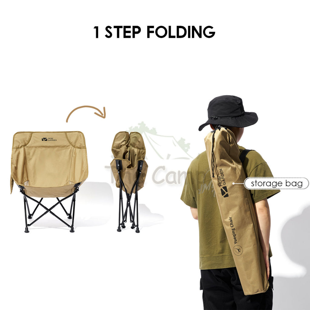 Mobi Garden Folding Chair Outdoor Portable Foldable Camping Moon Chair Aluminium Alloy Lightweight NX22665001 Naturehike