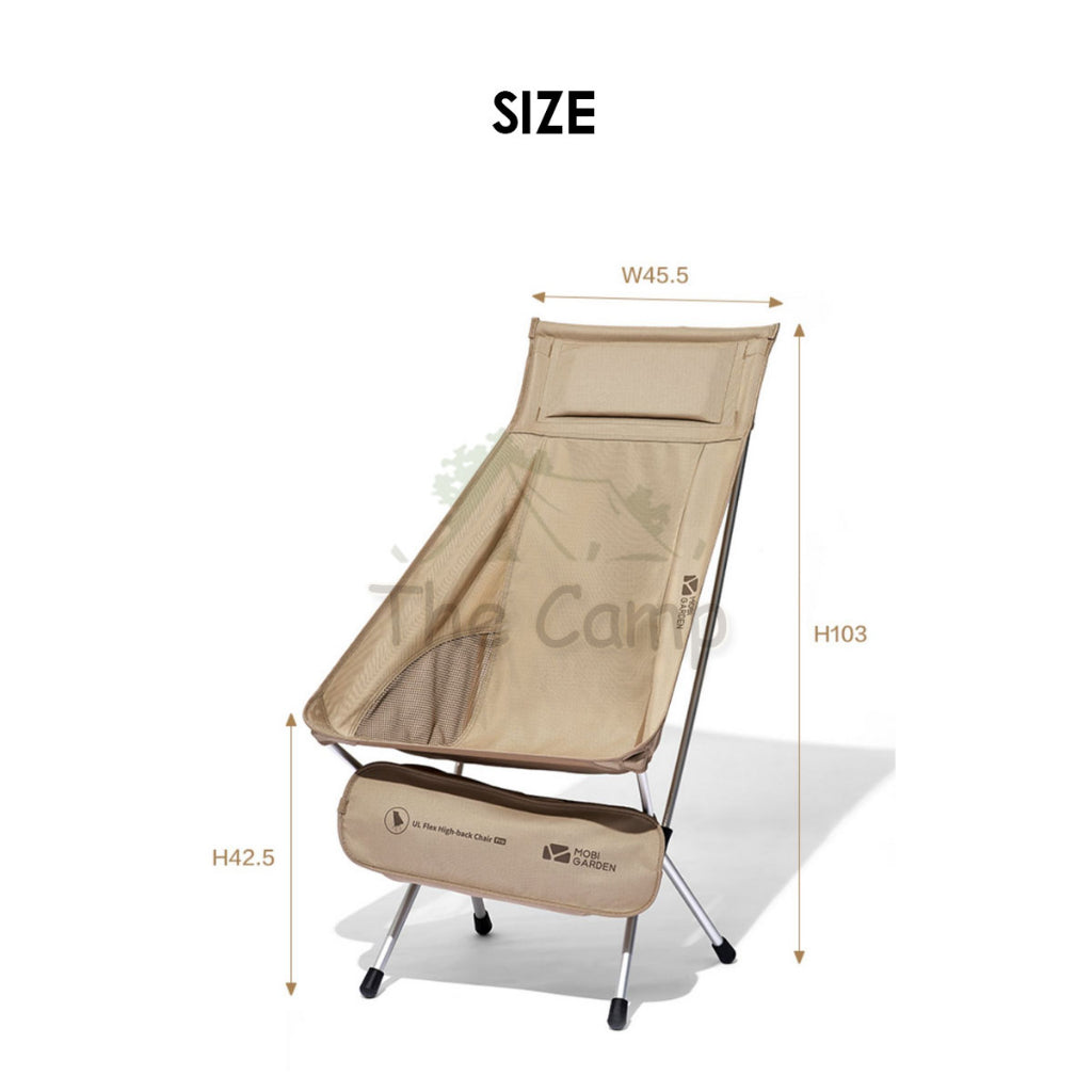 Mobi Garden Portable Moon Chair with Head Rest Outdoor Folding Foldable Camping Aluminium NX21665055 Naturehike