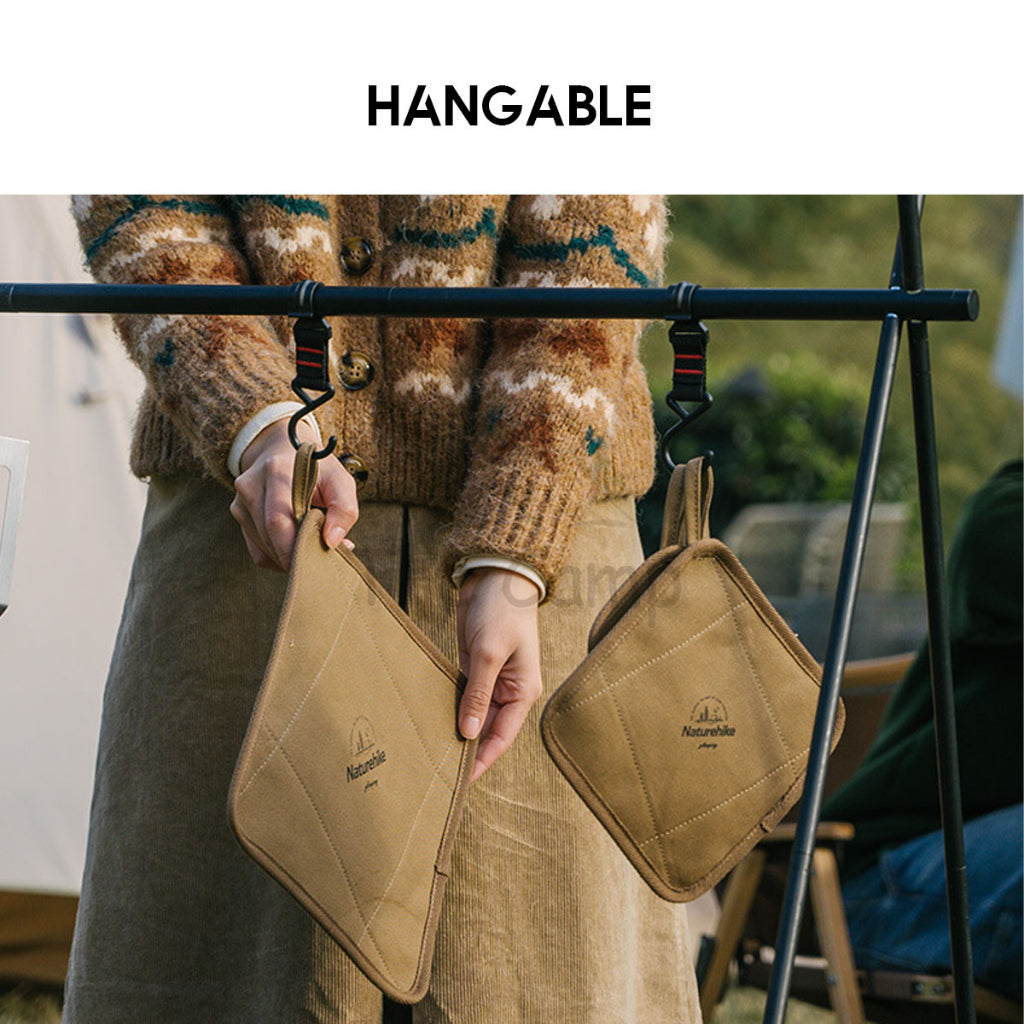 Naturehike Luxury Canvas Tableware Heat Insulation Pad Waterproof Portable Camping Table Pad NH21PS004
