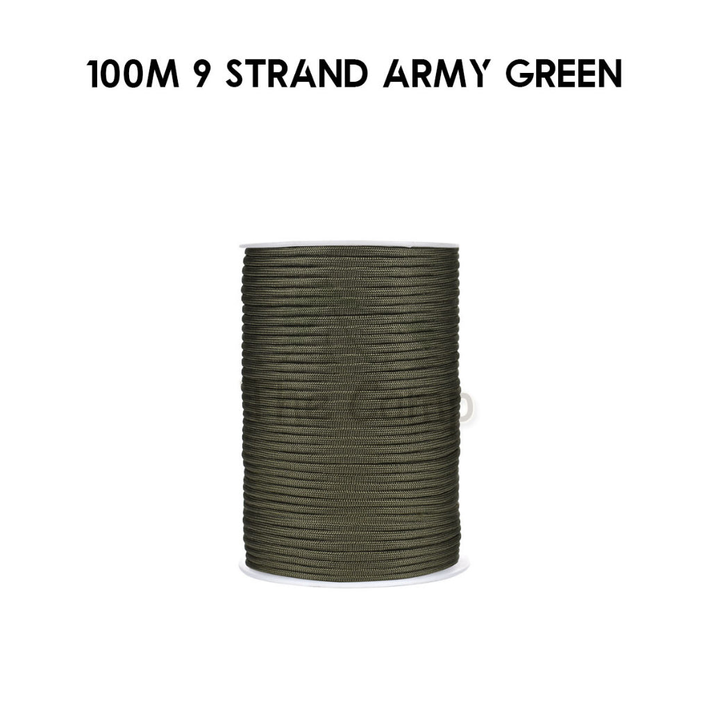 9 / 10 Strand Core 4mm 31m 100m Paracord Rope Parachute Cord Military Standard Lanyard Flysheet Tarp Tent Camping Survi