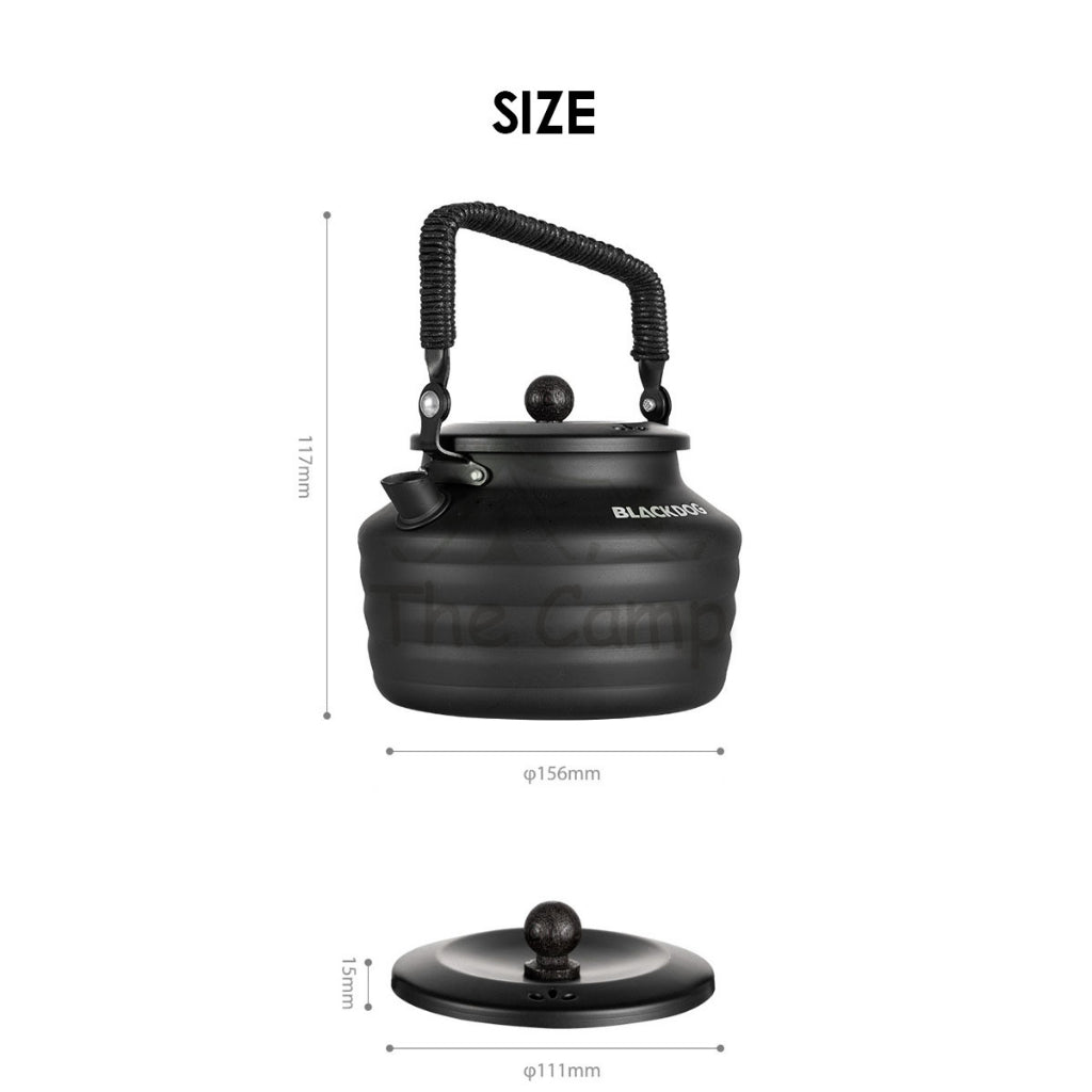 Blackdog Kettle 1.3L Camping Outdoor Water Cerek Aluminum Alloy Black Teko Teapot Plate Stove Sierra Cup BD-CJ002