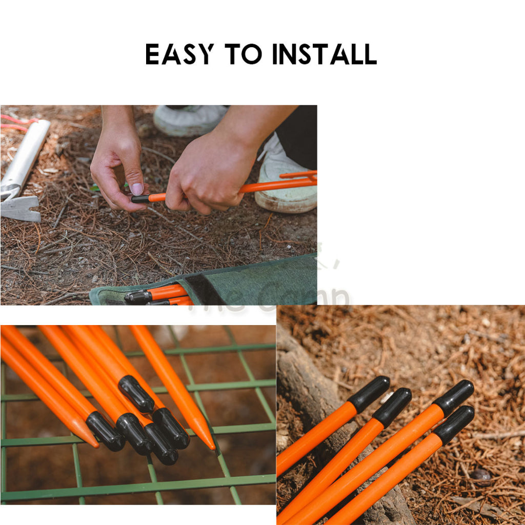 Camping Tent Nail Peg Protective Tip Cover Sleeve Rubber for Steel Nail Bag
