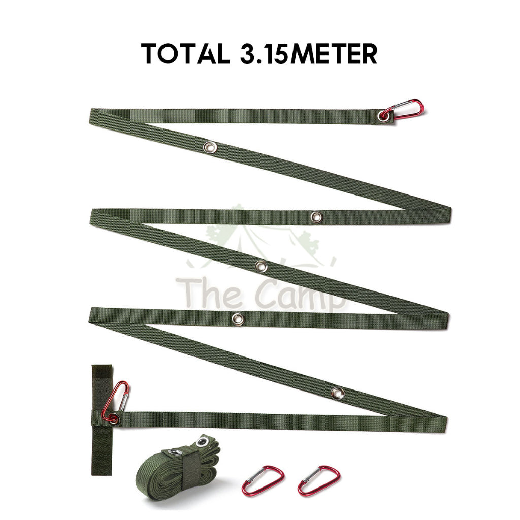 Flysheet Tarp Pole Extension Rope Expansion Strap with Hole Outdoor Camping Tent Lanyard Hanging Rope