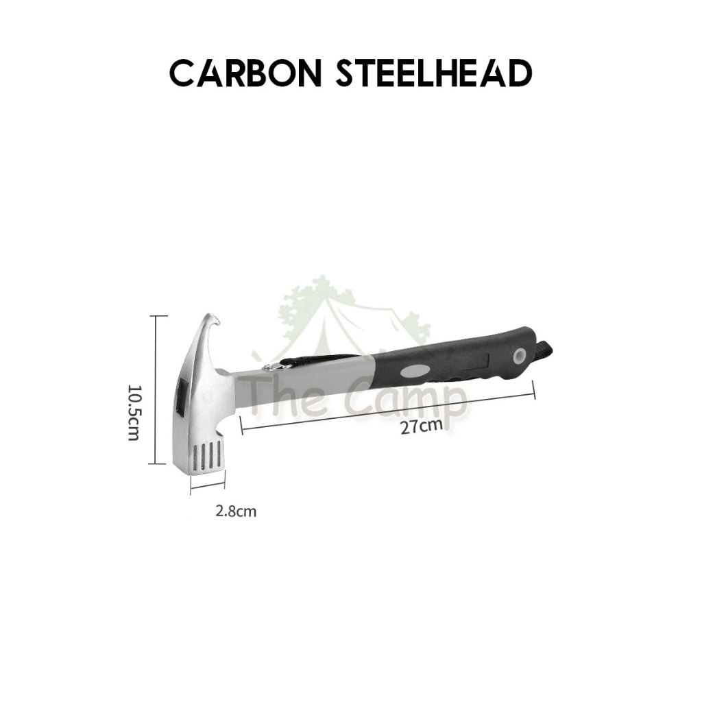 Camping Hammer Stainless Steel Copper Aluminium Brass Solid Wood Handle Peg Stake Nail Hammers Multifunction