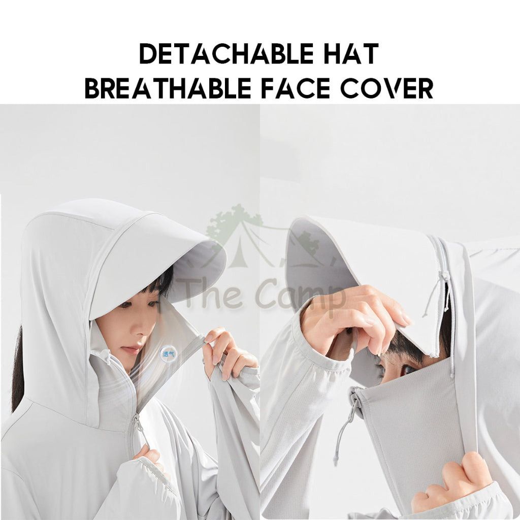 Naturehike UV Protection Jacket Cool Long Sleeved Jacket Outdoor Quick Dry Hooded Mask Unisex UPF100 CYY2321BA016