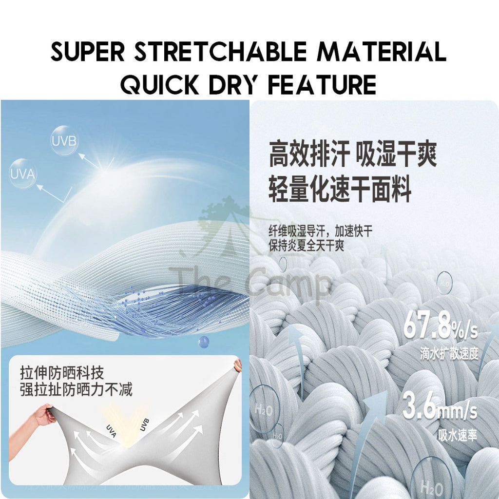 Naturehike UV Protection Jacket Cool Long Sleeved Jacket Outdoor Quick Dry Hooded Mask Unisex UPF100 CYY2321BA016