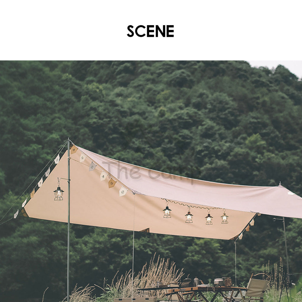 Outdoor Felt Camping Flag Decoration Tent Khemah Deco Triangle Equipment Flags Nail Rope Bag Pole Hanging Strap
