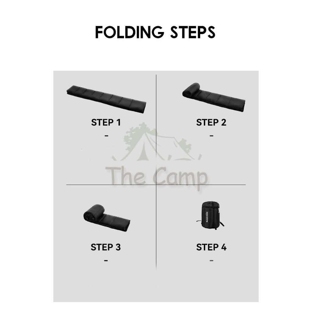Blackdog Sleeping Bag 1.75kg 2.0kg Thickened Envelope Outdoor Camping Ultralight Travel Portable Black White BD-SD002