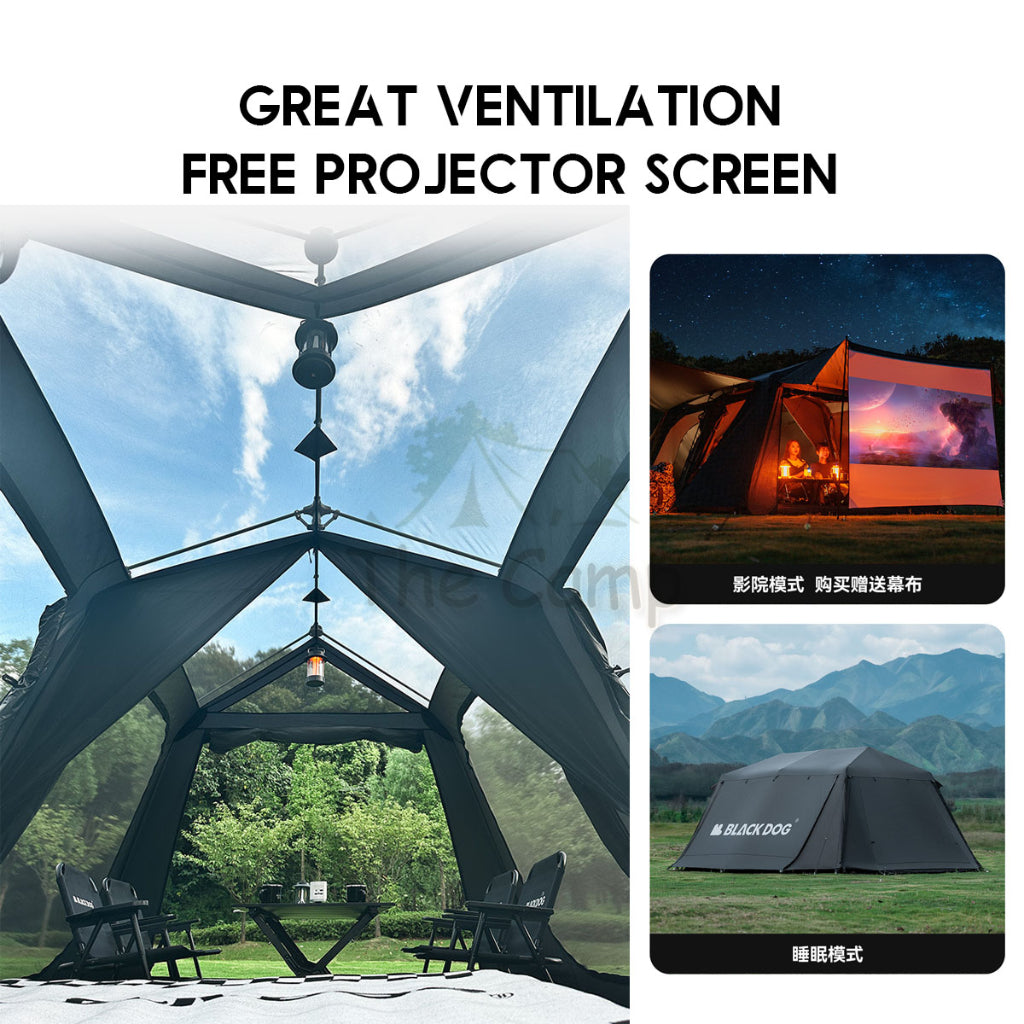 Blackdog V2 Luxury Automatic Tent 2.0 Cinema 2 Room 4 Hall Villa Projector Screen Auto Vicore Village 13 CBD2300ZP012