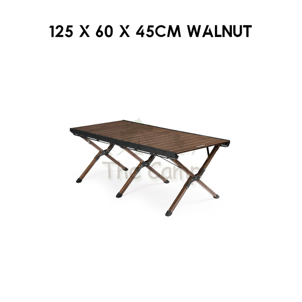 Naturehike Aluminium Egg Roll Table Outdoor Camping BBQ Party Black 120cm Table Portable Foldable CNH22JU043