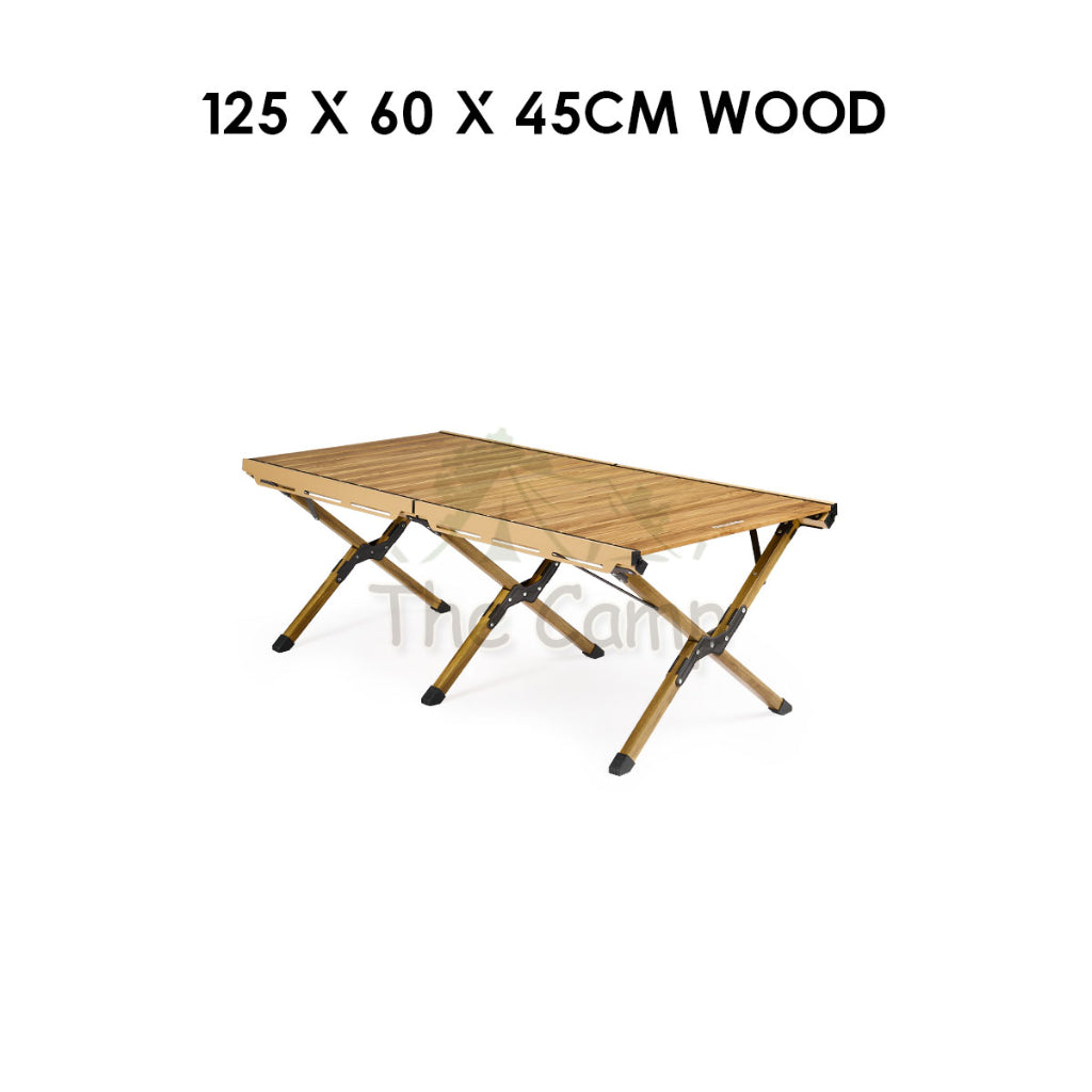 Naturehike Aluminium Egg Roll Table Outdoor Camping BBQ Party Black 120cm Table Portable Foldable CNH22JU043