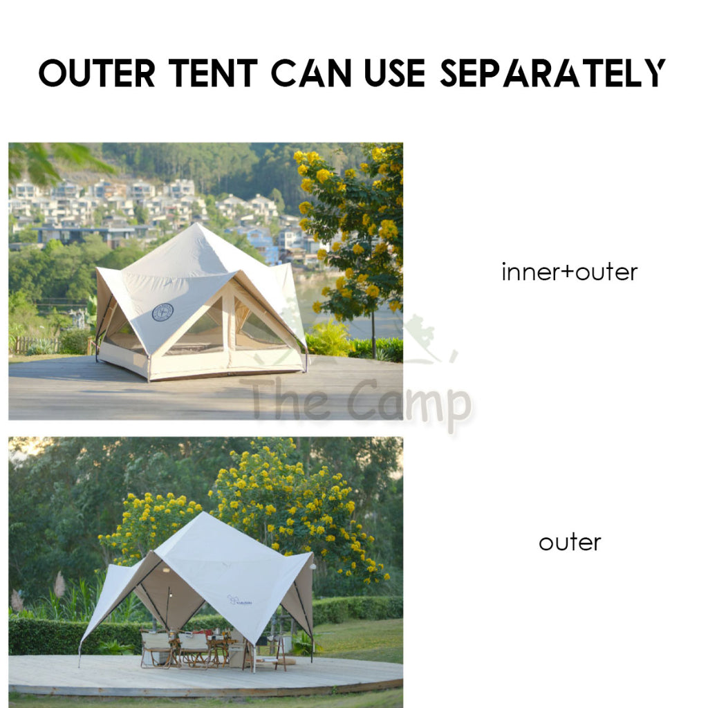 Vidalido Singye Pavillion Tent Camping Double Layer Waterproof UV Proof Khemah
