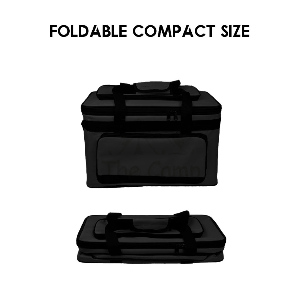 Camping Waterproof Storage Bag 50L 38L Big and Medium Size Black Outdoor Thick Canvas Beg Tool Cookware Equipments