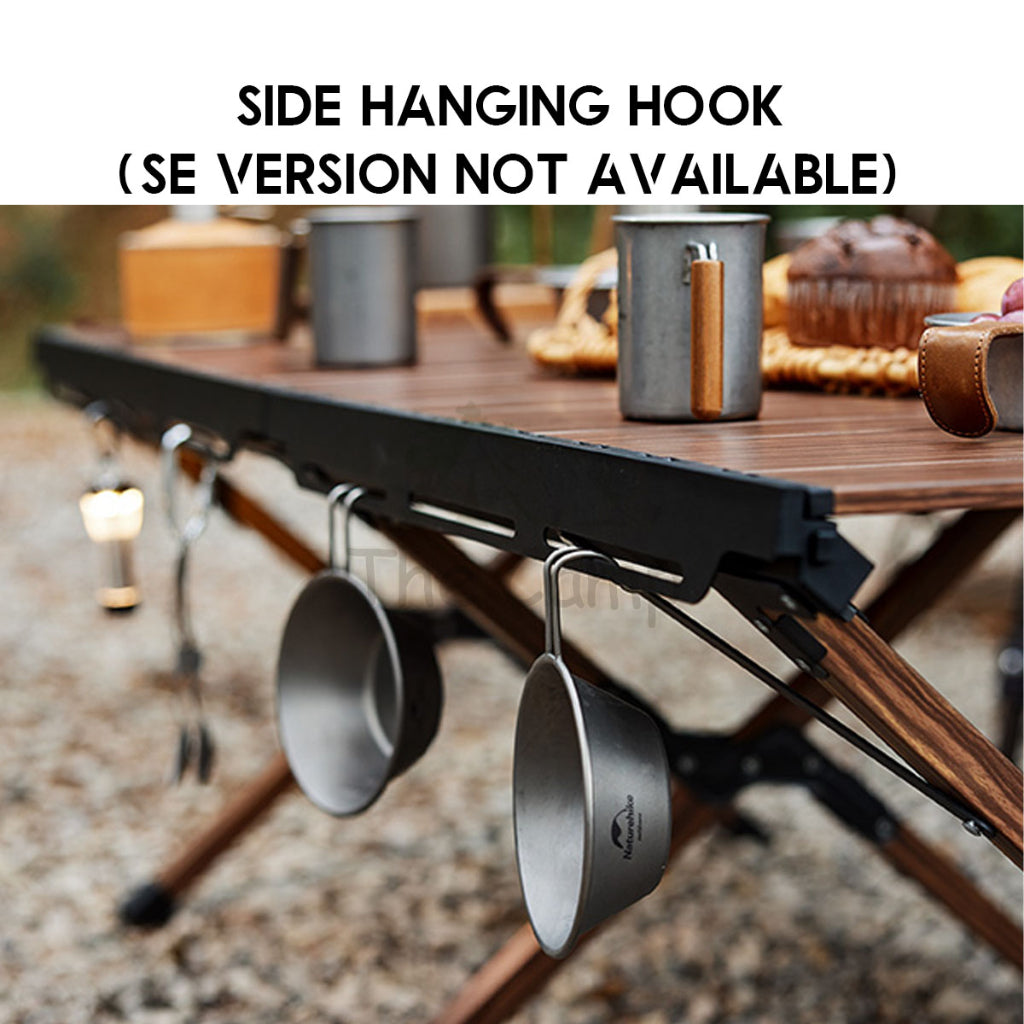 Naturehike Aluminium Egg Roll Table Outdoor Camping BBQ Party Black 120cm Table Portable Foldable CNH22JU043