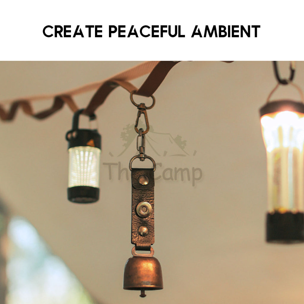 Outdoor Camping Hanging Bell Ornaments Wind Chime Peaceful Ambient Ring Hook Atmosphere Decoration Keychain