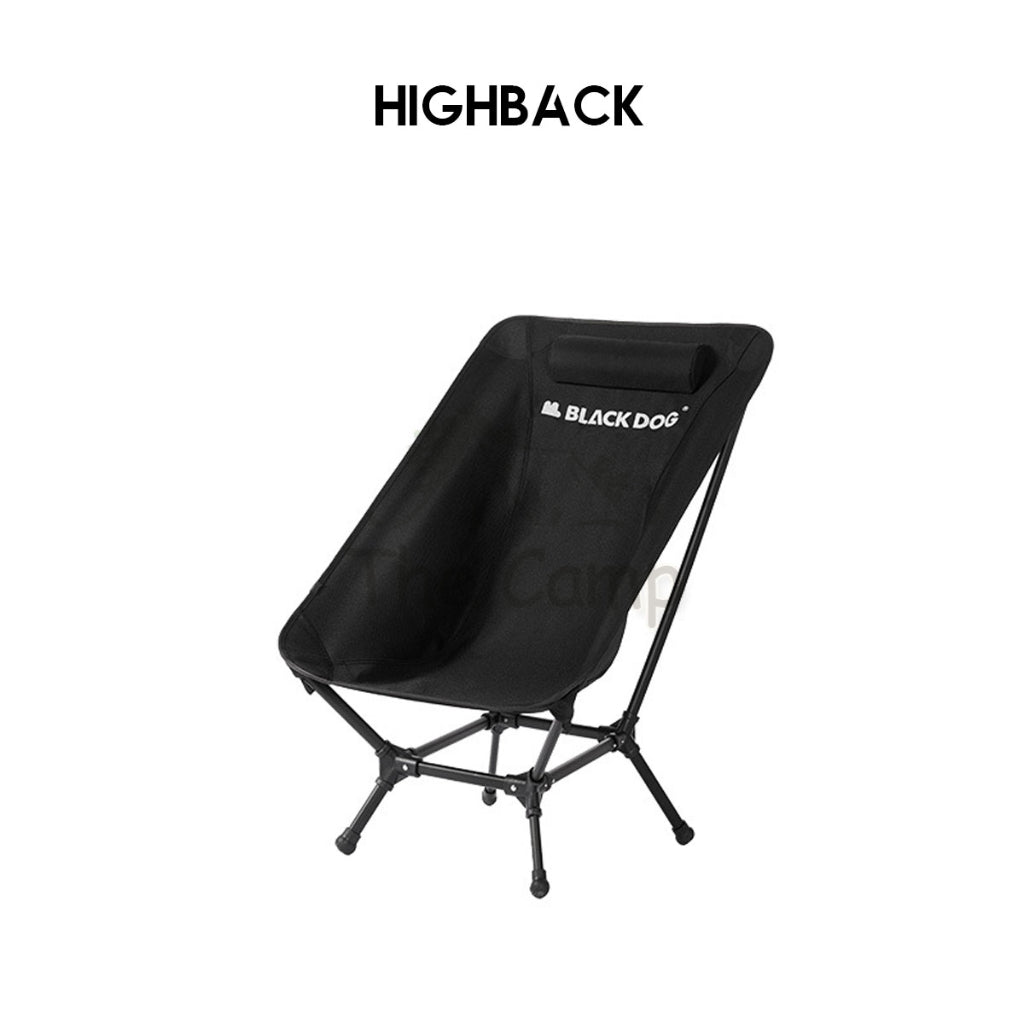 Blackdog Adjustable Angle Moon Chair Foldable Folding Camping Outdoor Tent Table Flysheet Black CBD2300JJ024