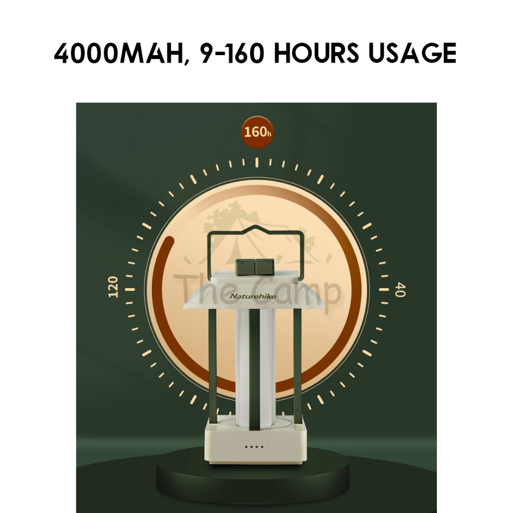 Naturehike Camping Lamp YueGe Outdoor Waterproof LED Lantern Hanging Atmosphere Light 4000mAh CNH22DQ009
