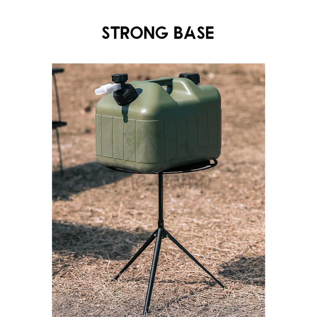 Aluminium Round Table with Lamp Pole Camping Outdoor Adjustable Height Table Foldable Folding Portable