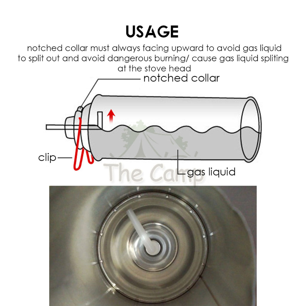 Butane Gas Cartridge Anti Roll Clip Camping Gas Bottle Outdoor Gas Adaptor Torch Gas Tin Gas Steamboat Gas Refill
