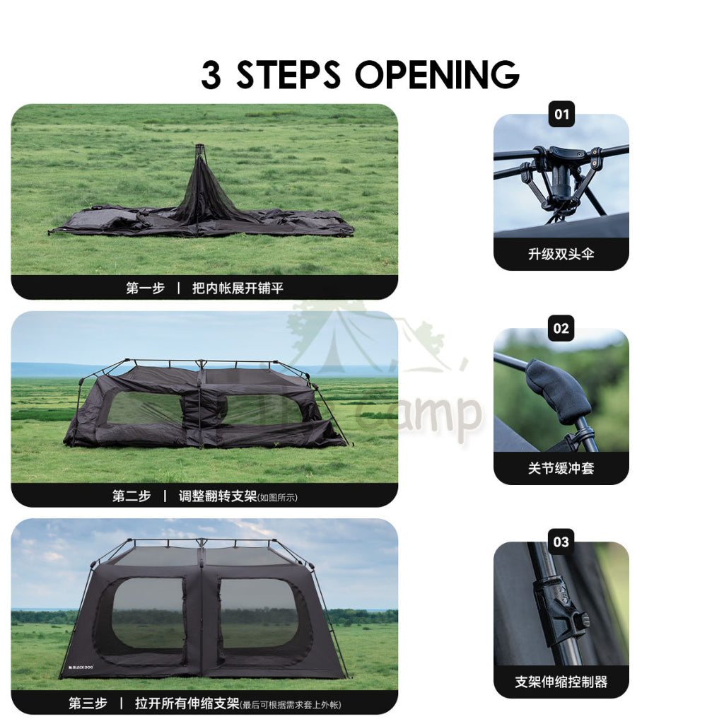 Blackdog V2 Luxury Automatic Tent 3.0 Cinema 2 Room 4 Hall Villa Projector Screen Auto Vicore Village 13 CBD2300ZP012