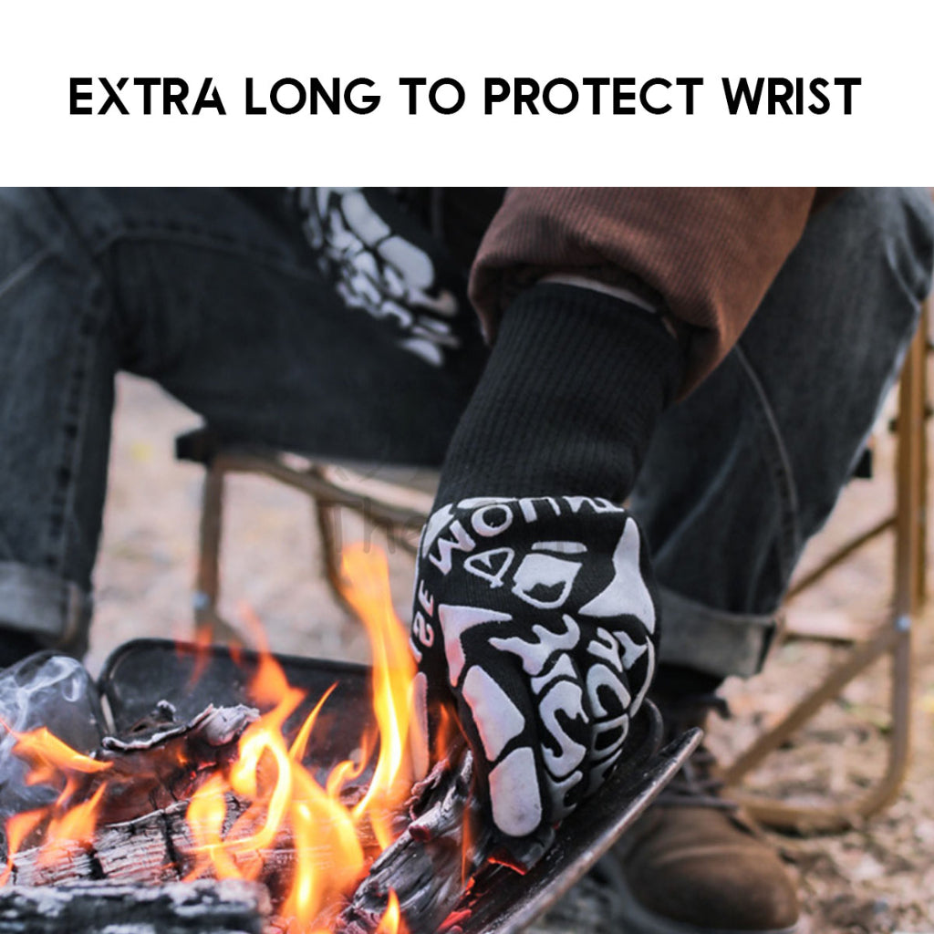 Fire Resistant Glove Outdoor Camping Flame Retardant Heat Insulation BBQ Oven Anti Scald Tent Flysheet