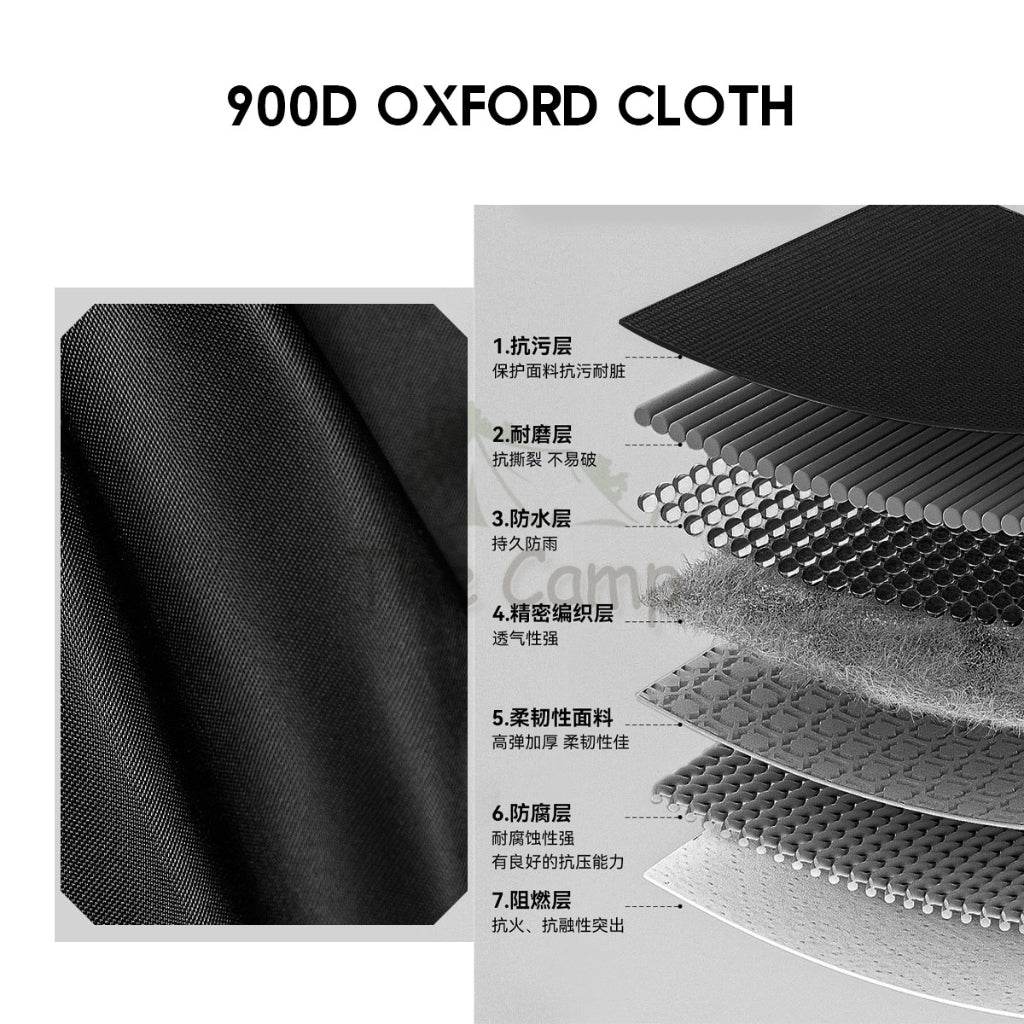Blackdog Adjustable Angle Moon Chair Foldable Folding Camping Outdoor Tent Table Flysheet Black CBD2300JJ024