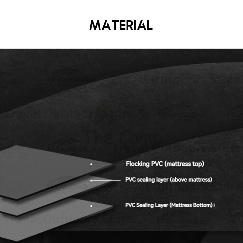 Blackdog Inflatable Sofa Bed Outdoor Camping Chair Inflation Bed Mattress Table Flysheet Tarp Black Pump CBD2300DZ010