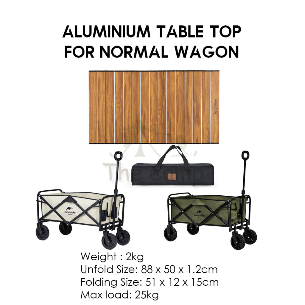 Naturehike Wagon Trolley Table Top Aluminum Alloy Wood Grain Design For TC02 TC03 TC07 Normal Camping
