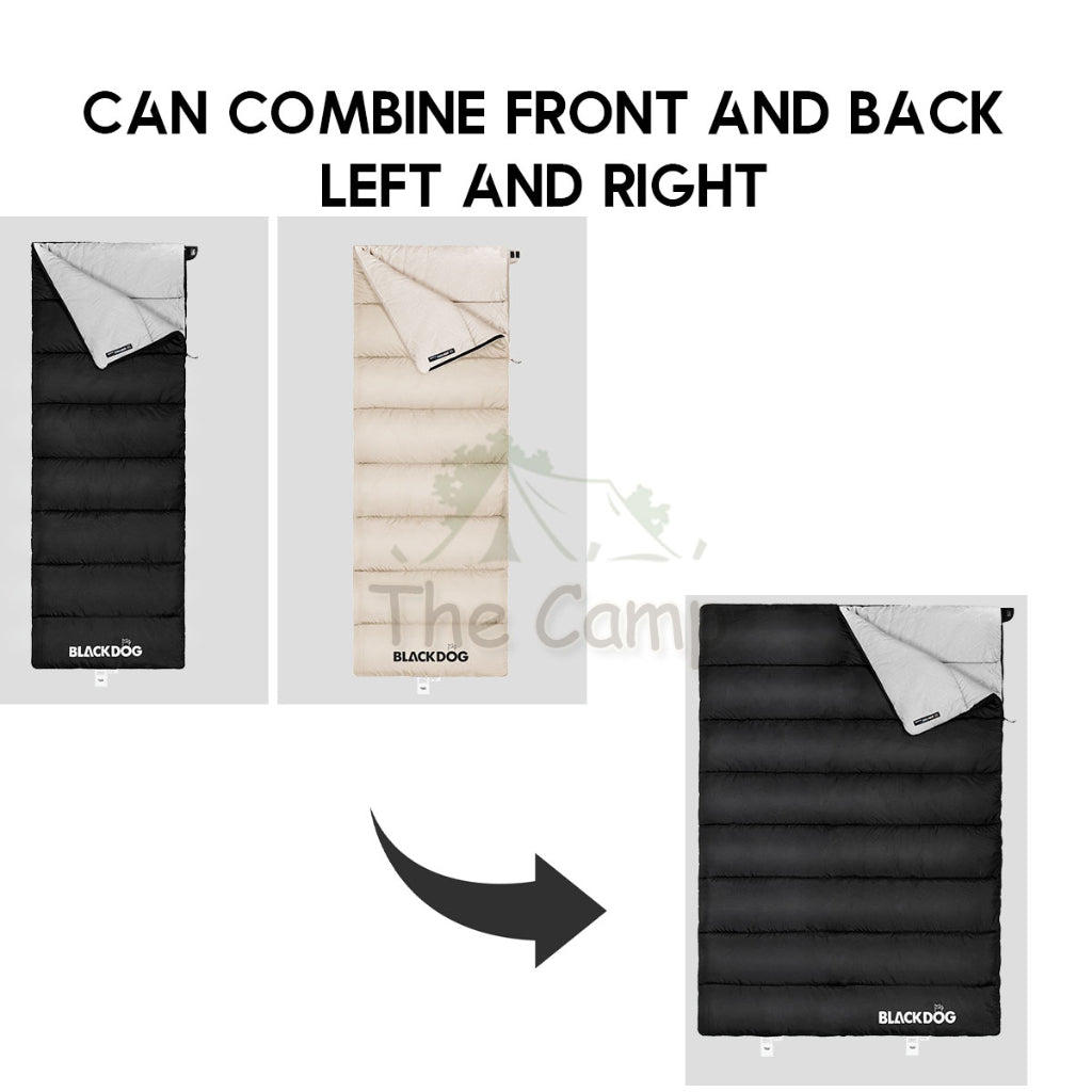 Blackdog Sleeping Bag 1.75kg 2.0kg Thickened Envelope Outdoor Camping Ultralight Travel Portable Black White BD-SD002