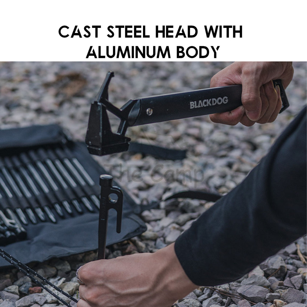 BlackDog Camping Hammer Outdoor Multi-Function Tool Tent Cast Iron Steel Nail Equipment Bag Peg BD-LYC002 CBD2450PJ012
