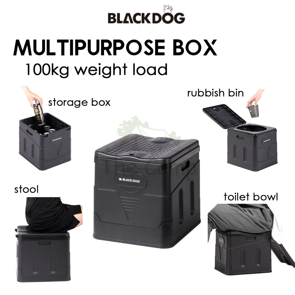 Blackdog Multipurpose Box Camping Folding Portable Toilet Stool Rubbish Bin Storage Box Garbage BD-SN23003