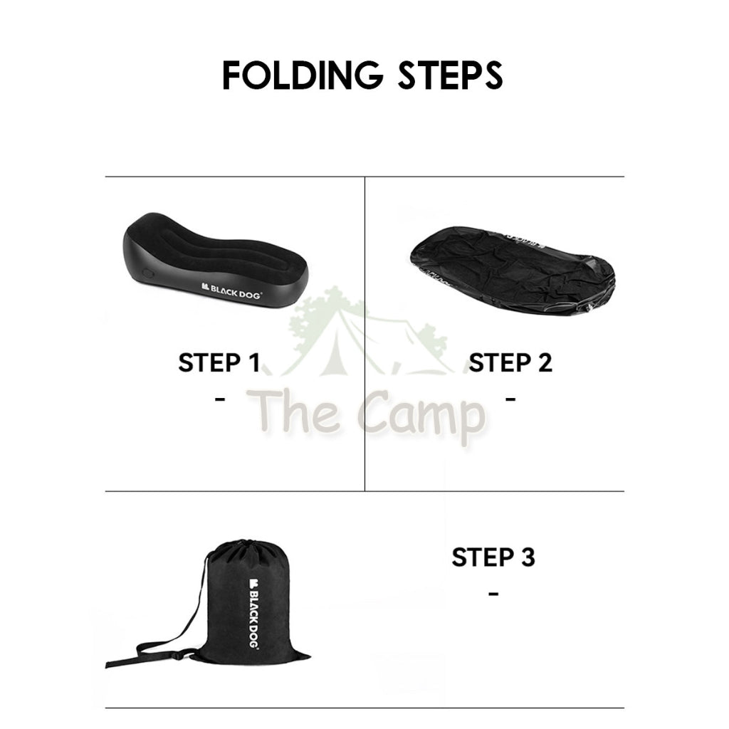 Blackdog Inflatable Sofa Bed Outdoor Camping Chair Inflation Bed Mattress Table Flysheet Tarp Black Pump CBD2300DZ010