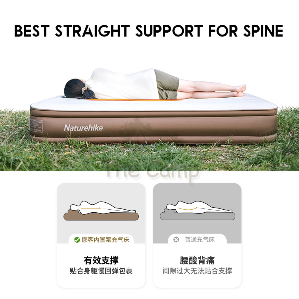 Naturehike Ultimate Sponge Air Bed 2in1 30cm with Pump Camping Inflation Mattress Inflatable Tent Tilam CNH22DZ026