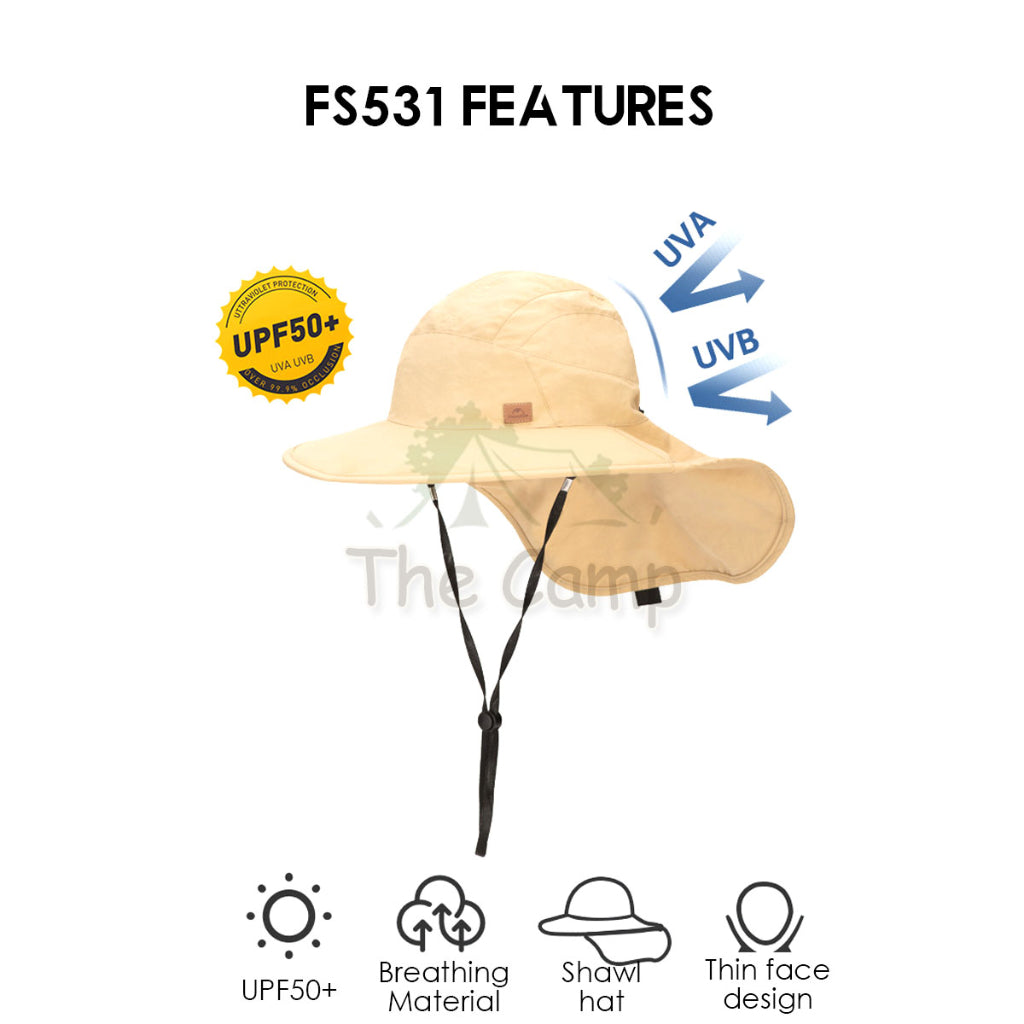 Naturehike Fisherman Hat Camping Outdoors Folding Shawl Breathable Cap Hats Chair Double Visor MZ014 FS531