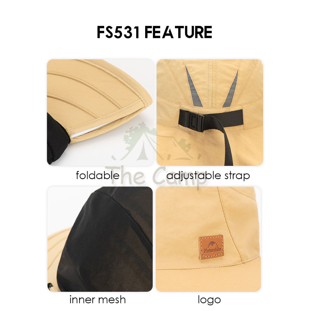 Naturehike Fisherman Hat Camping Outdoors Folding Shawl Breathable Cap Hats Chair Double Visor MZ014 FS531