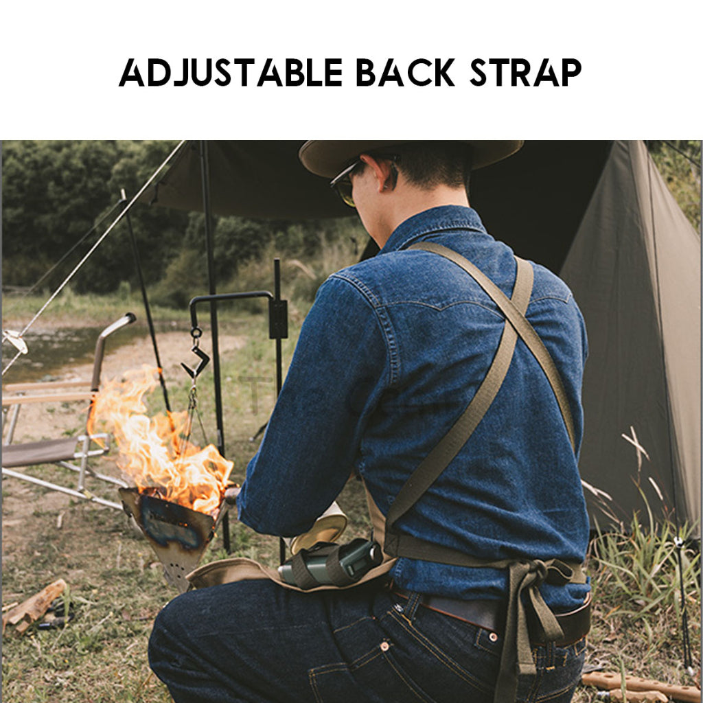 Naturehike Camping Apron Outdoor Wear Resistant Stain Resistant Storage Apron Picnic Barbecue Work Cloth NH20PJ127