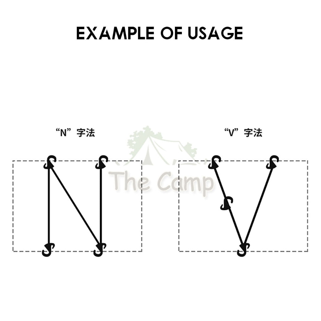 Multipurpose Wagon Elastic Rope Spring With 4 Movable Hook Luggage Strap Trolly Accessories Tali Ikat Wagon