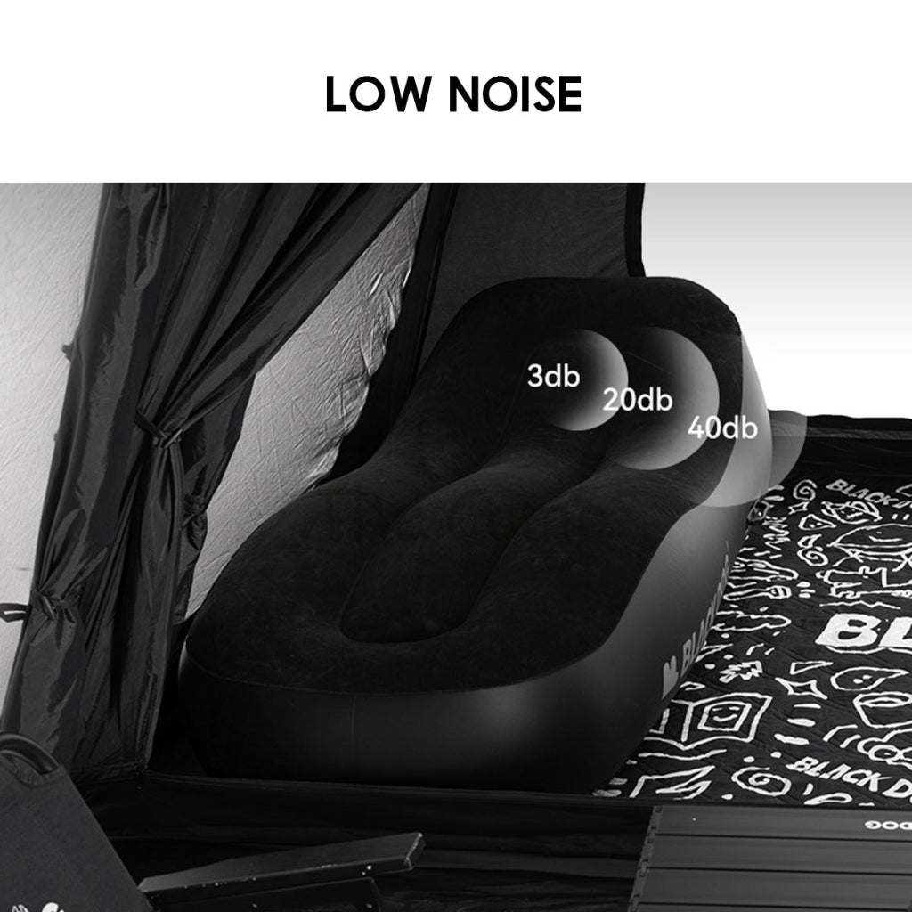 Blackdog Inflatable Sofa Bed Outdoor Camping Chair Inflation Bed Mattress Table Flysheet Tarp Black Pump CBD2300DZ010