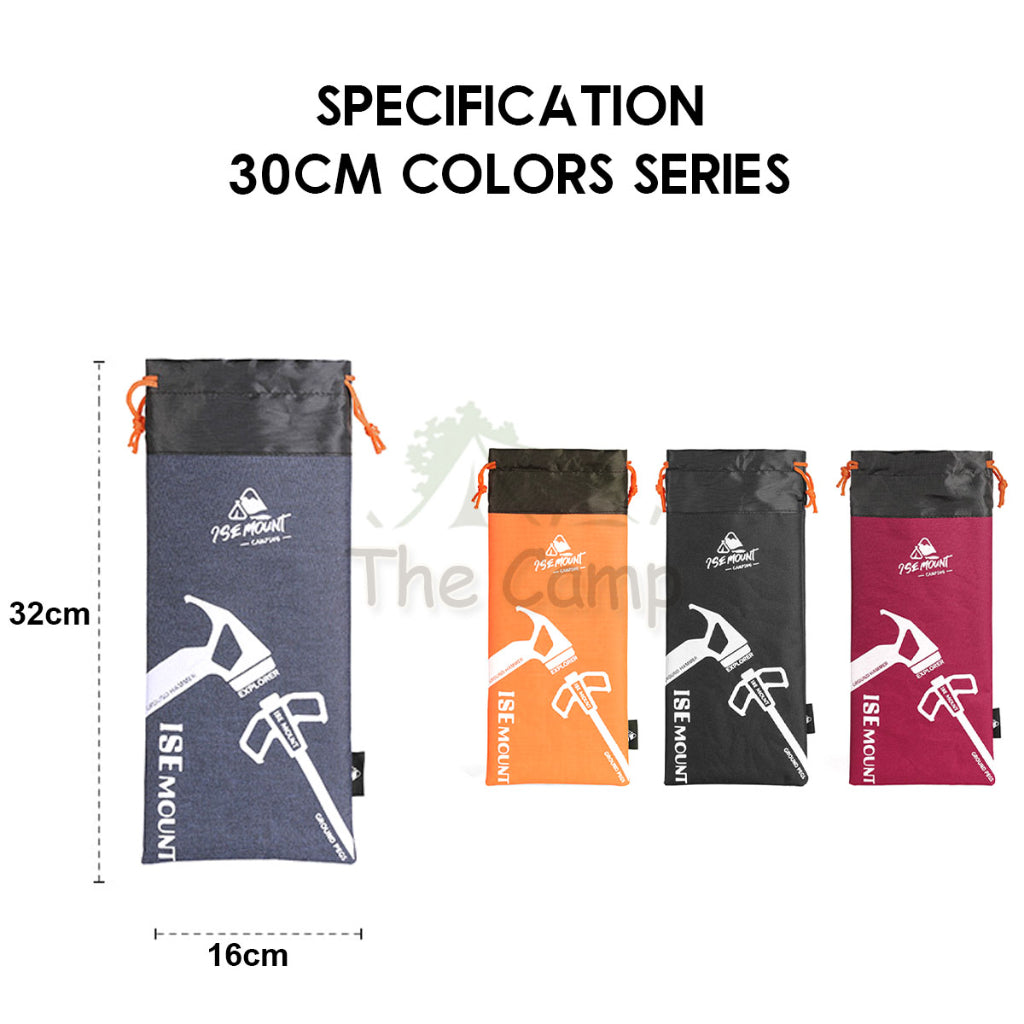 Camping Nail Peg Storage Bag 20cm 30cm 40cm Stake Holder Case Pouch Khemah Canopy Paku Beg Steel Aluminium Nail